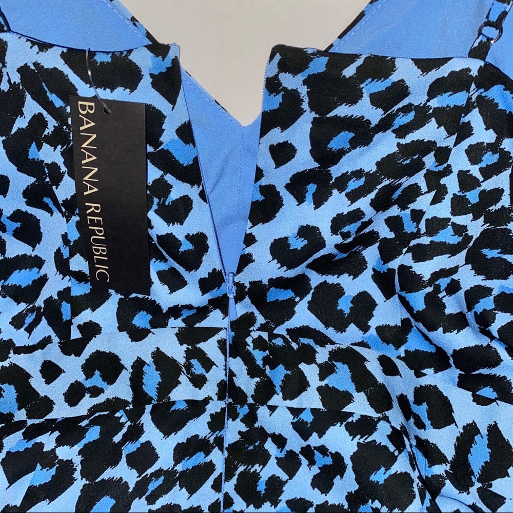 NWT BANANA REPUBLIC LEOPARD WIDE LEG CROPPED JUMPSUIT SIZE 4 - Picture 8 of 14